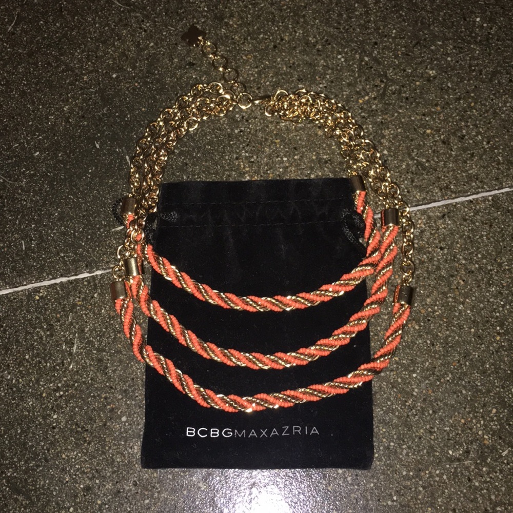 Orange and Gold Layered Necklace